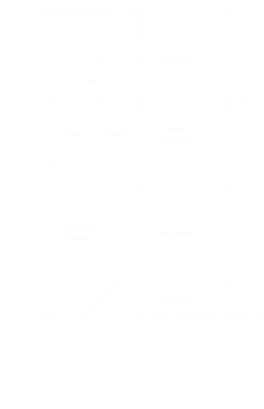 Grundriss einer 3 Zimmer Wohnung mit Balkon zur Miete in Eckental-Forth